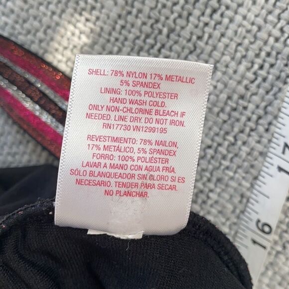 Xhilaration Swimsuit Rose Gold Sparkle Bikini Top - Picture 5 of 5